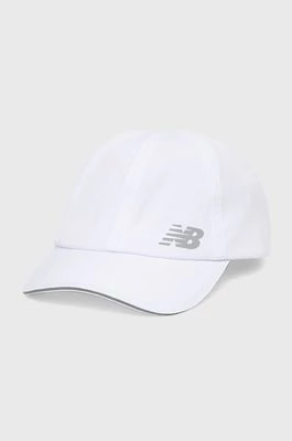 Zdjęcie produktu New Balance czapka z daszkiem LAH21103WT kolor biały z nadrukiem