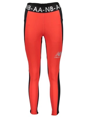 Zdjęcie produktu New Balance Legginsy sportowe w kolorze czarno-czerwonym rozmiar: XL
