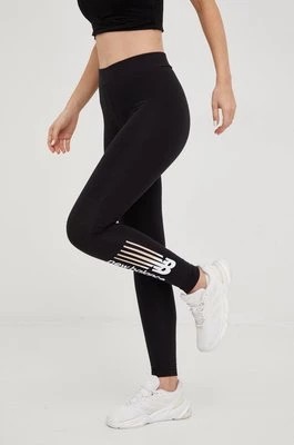 Zdjęcie produktu New Balance legginsy treningowe Classic damskie kolor czarny z nadrukiem