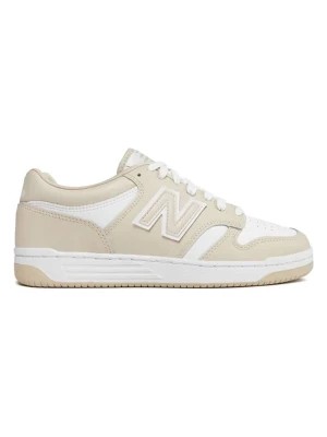 Zdjęcie produktu New Balance Skórzane sneakersy "480" w kolorze biało-beżowym rozmiar: 42,5