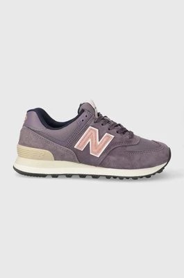Zdjęcie produktu New Balance sneakersy zamszowe 574 kolor fioletowy