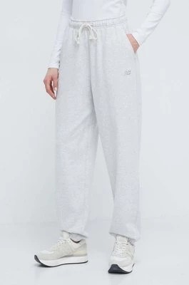 Zdjęcie produktu New Balance spodnie dresowe bawełniane WP41513AHH kolor szary melanżowe