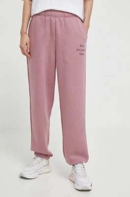 Zdjęcie produktu New Balance spodnie dresowe WP41508RSE kolor różowy gładkie WP41508RSE