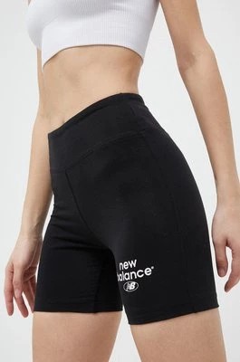 Zdjęcie produktu New Balance szorty damskie kolor czarny z nadrukiem high waist WS31504BK-4BK