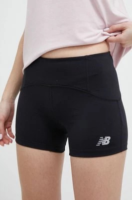 Zdjęcie produktu New Balance szorty do biegania Accelerate Pacer kolor czarny gładkie medium waist
