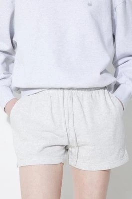 Zdjęcie produktu New Balance szorty French Terry damskie kolor szary melanżowe high waist WS41500AHH