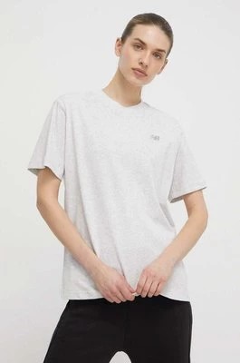 Zdjęcie produktu New Balance t-shirt bawełniany WT41501AHH damski kolor szary
