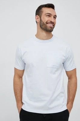 Zdjęcie produktu New Balance t-shirt bawełniany kolor niebieski gładki MT23567IB-7IB