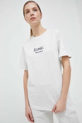 Zdjęcie produktu New Balance t-shirt bawełniany kolor szary