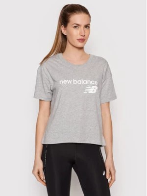Zdjęcie produktu New Balance T-Shirt Stacked WT03805 Szary Relaxed Fit