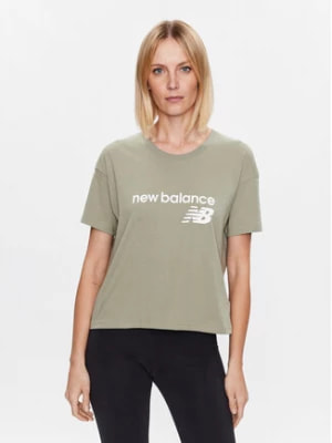 Zdjęcie produktu New Balance T-Shirt Stacked WT03805 Zielony Relaxed Fit