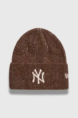 Zdjęcie produktu New Era czapka kolor brązowy z grubej dzianiny NEW YORK YANKEES