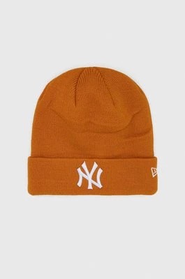 Zdjęcie produktu New Era czapka kolor pomarańczowy z grubej dzianiny