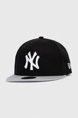 Zdjęcie produktu New Era czapka z daszkiem bawełniana dziecięca NEW YORK YANKEES kolor czarny z aplikacją