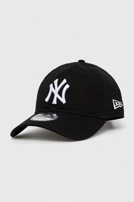 Zdjęcie produktu New Era czapka z daszkiem bawełniana kolor czarny z aplikacją NEW YORK YANKEES