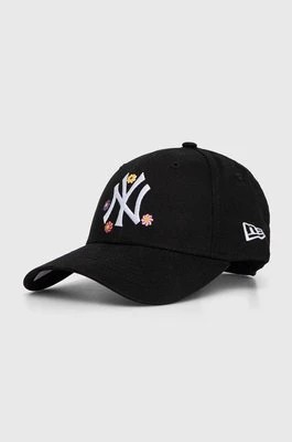 Zdjęcie produktu New Era czapka z daszkiem bawełniana kolor czarny z aplikacją NEW YORK YANKEES