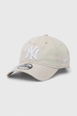 Zdjęcie produktu New Era czapka z daszkiem bawełniana kolor szary wzorzysta NEW YORK YANKEES