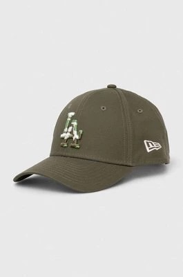 Zdjęcie produktu New Era czapka z daszkiem bawełniana kolor zielony z aplikacją LOS ANGELES DODGERS