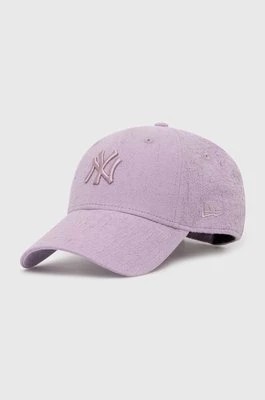 Zdjęcie produktu New Era czapka z daszkiem kolor fioletowy z aplikacją LOS ANGELES DODGERS