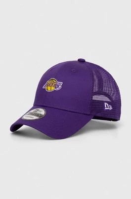 Zdjęcie produktu New Era czapka z daszkiem kolor fioletowy z aplikacją LOS ANGELES LAKERS