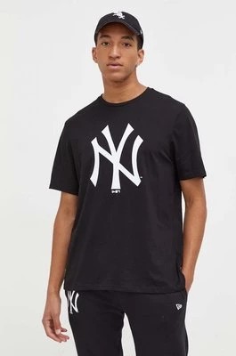 Zdjęcie produktu New Era t-shirt bawełniany kolor czarny z nadrukiem NEW YORK YANKEES