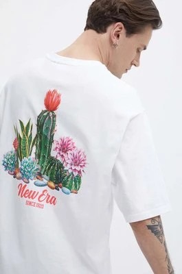 Zdjęcie produktu New Era t-shirt bawełniany męski kolor biały z nadrukiem