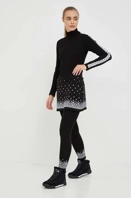 Zdjęcie produktu Newland legginsy sportowe Furoki damskie kolor czarny z nadrukiem