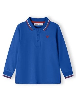 Zdjęcie produktu Niebieska bluzka polo chłopięca z długim rękawem Minoti