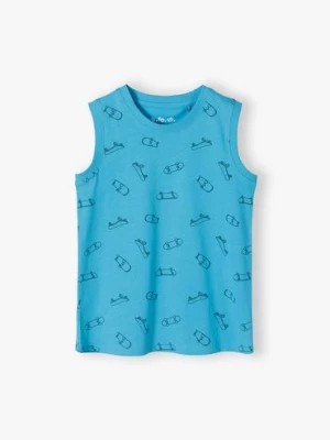 Zdjęcie produktu Niebieska koszulka dla chłopca na lato z bawełny 5.10.15.