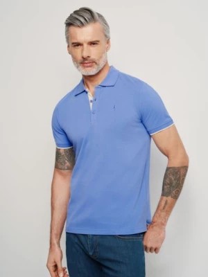 Zdjęcie produktu Niebieska koszulka polo męska OCHNIK