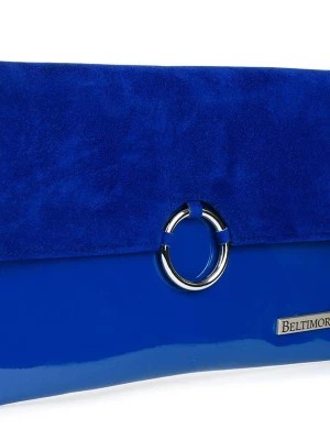 Zdjęcie produktu Niebieska oryginalna damska torebka kopertówka na pasku usztywniana niebieski Merg