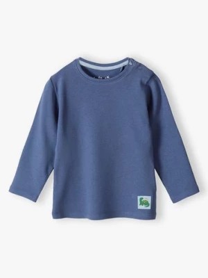 Zdjęcie produktu Niebieska prążkowana bluzka niemowlęca z długim rękawem 5.10.15.