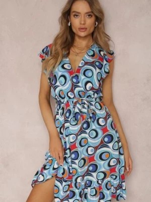 Zdjęcie produktu Niebieska Sukienka z Paskiem Hippelaia
