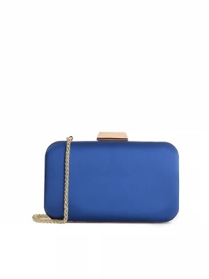 Zdjęcie produktu Niebieska sztywna torebka do ręki i na ramię Kazar