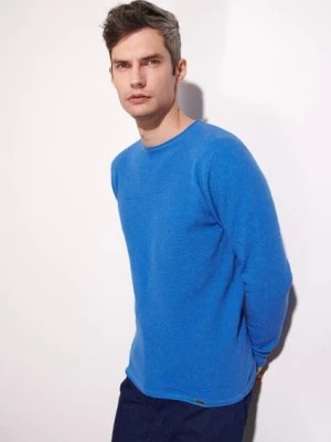 Zdjęcie produktu Niebieski sweter męski basic OCHNIK