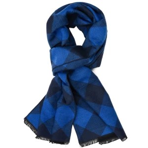 Zdjęcie produktu Niebieski Szalik męski ciepły miękki szal gładki elegancki MES-JED niebieski Merg