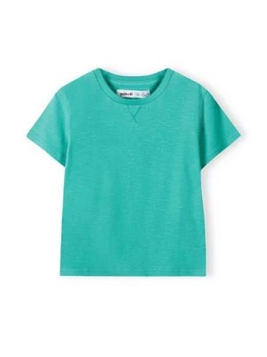 Zdjęcie produktu Niebieski t-shirt bawełniany basic dla niemowlaka Minoti