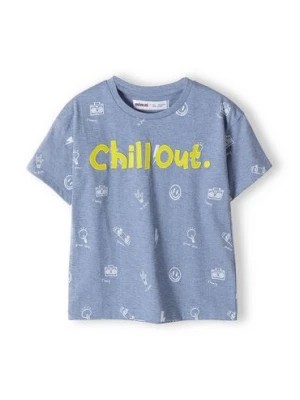 Zdjęcie produktu Niebieski t-shirt z dzianiny dla chłopca- Chillout Minoti