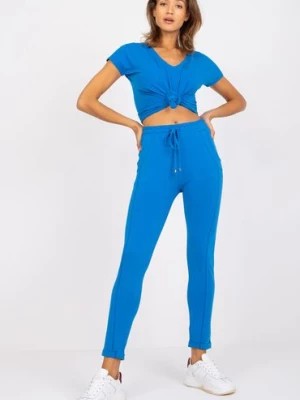 Zdjęcie produktu Niebieskie dresowe spodnie z kieszeniami Approachable BASIC FEEL GOOD