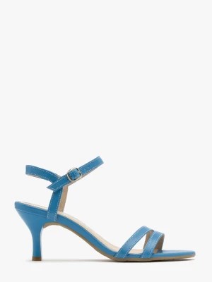 Zdjęcie produktu Niebieskie sandały na lakierowanej szpilce GWEN Ryłko