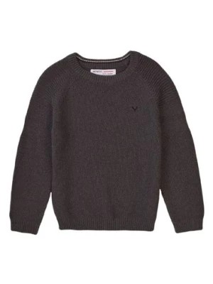Zdjęcie produktu Niemowlęcy klasyczny sweter ozdobiony haftem - szary Minoti