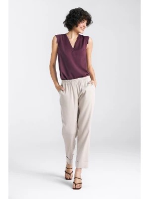 Zdjęcie produktu Nife Spodnie w kolorze beżowym rozmiar: 40