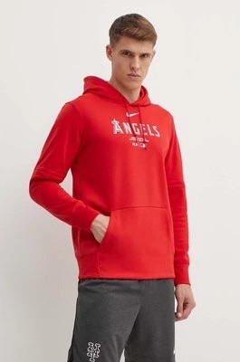 Zdjęcie produktu Nike bluza Los Angeles Angels męska kolor czerwony z kapturem z nadrukiem