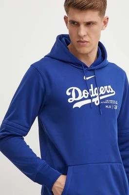 Zdjęcie produktu Nike bluza Los Angeles Dodgers męska kolor fioletowy z kapturem z nadrukiem