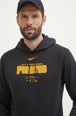 Zdjęcie produktu Nike bluza Pittsburgh Pirates męska kolor czarny z kapturem z nadrukiem