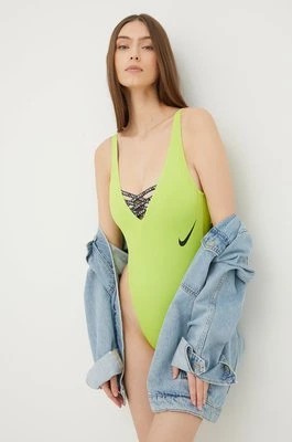 Zdjęcie produktu Nike jednoczęściowy strój kąpielowy kolor zielony miękka miseczka