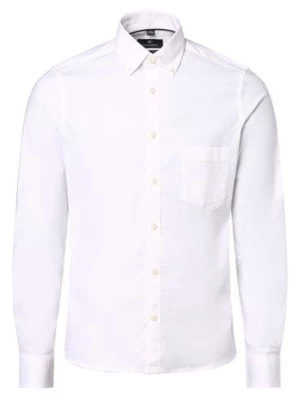 Zdjęcie produktu Nils Sundström Koszula męska Mężczyźni Slim Fit Bawełna biały jednolity,