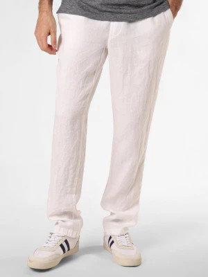 Zdjęcie produktu Nils Sundström Lniane spodnie - Herrera Mężczyźni len biały jednolity,