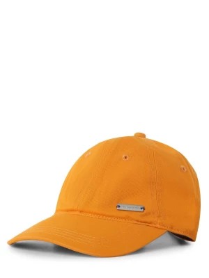 Zdjęcie produktu Nils Sundström Męska czapka z daszkiem Mężczyźni Bawełna pomarańczowy jednolity,