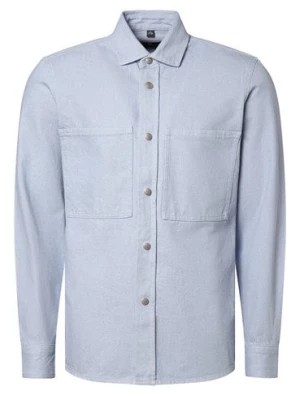 Zdjęcie produktu Nils Sundström Męska koszula dżinsowa Mężczyźni Modern Fit Bawełna niebieski jednolity,